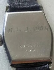 Tudor Rectangular 1940s Manual Wind Sub Seconds Engraved 1945 Cyma 3