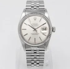 Rolex — Rolex Datejust 36mm Silver Dial Jubilee Bracelet 16014 - 1987 White Gold Bezel — Watch — resale