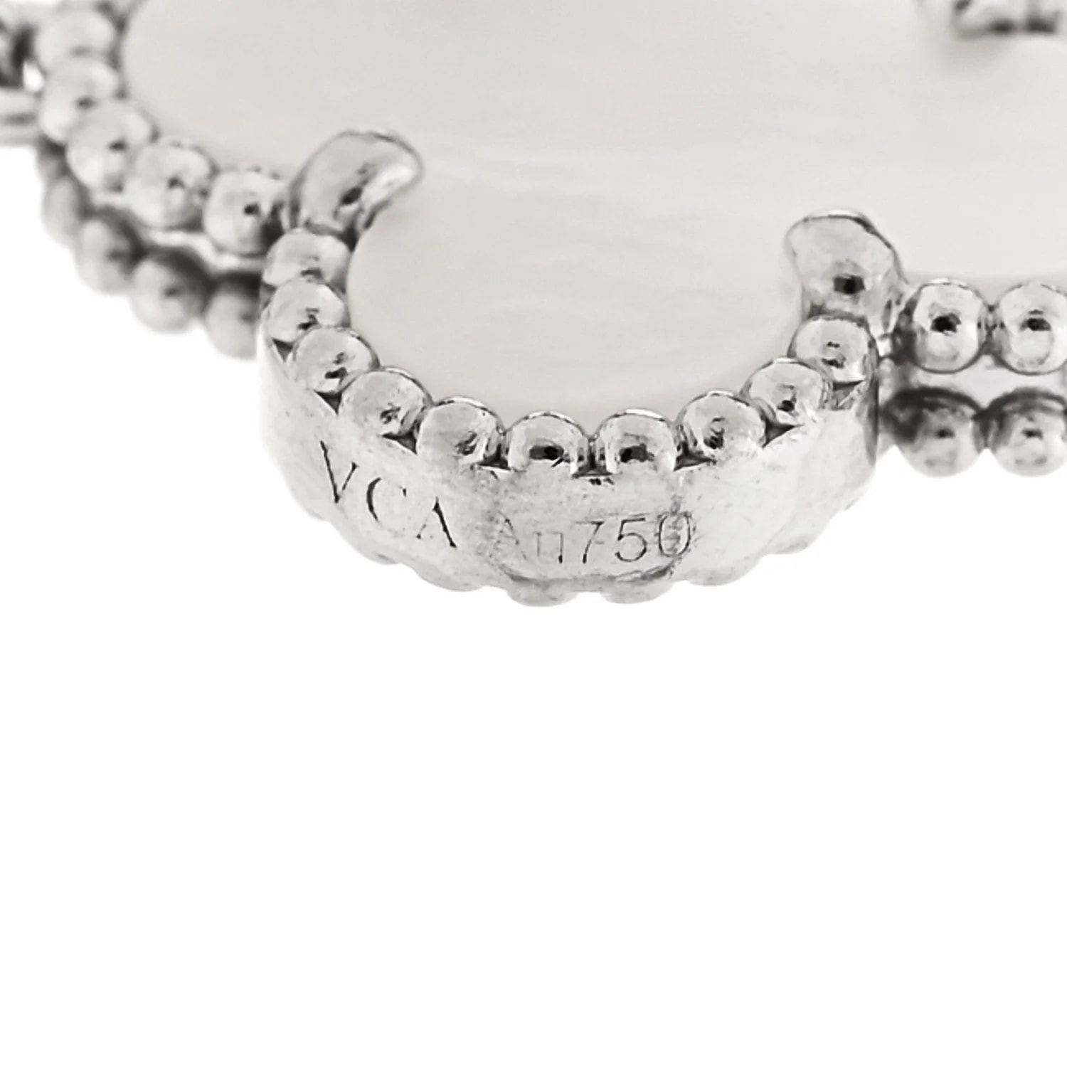 18K White Gold Mother of Pearl 5 Motifs Alhambra 4