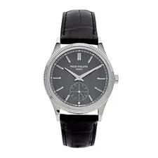 Patek Philippe Calatrava 39MM Grey Index Hour Markers Dial White Gold 2