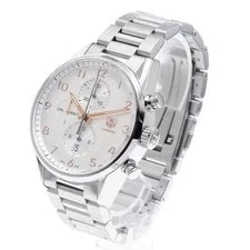 TAG Heuer Carrera CAR2012-4 44mm SS Silver Dial Automatic Chronograph Date #C249 2