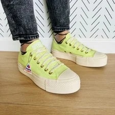 ⭐Converse Chuck Taylor All Star Lift Platform Sz 7.5 Shoes A09913F 2