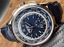 Patek Philippe — Patek Philippe 5930G-001 World Time 5930G Chronograph 18k White Gold Blue Dial — Watch — resale