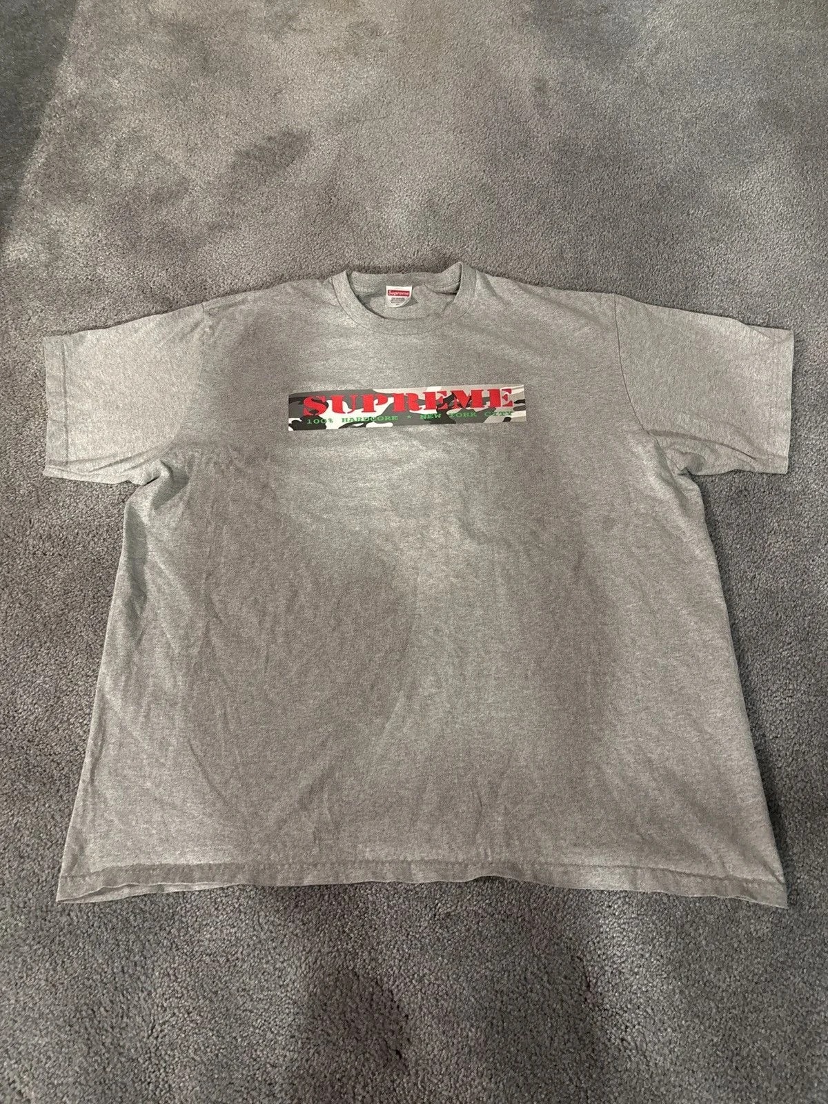 Supreme — Supreme Hardcore Tee 'Heather ' — streetwear — resale