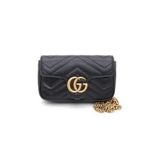 Gucci — Gucci 476433 GG Marmont Matelassé Super Mini With Chain 156290531 — Handbag — resale