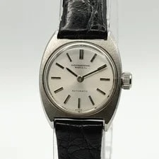 IWC Automatic White Dial Silver Leather Band Working Condition 2