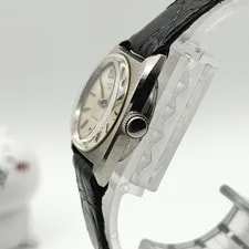 IWC Automatic White Dial Silver Leather Band Working Condition 3
