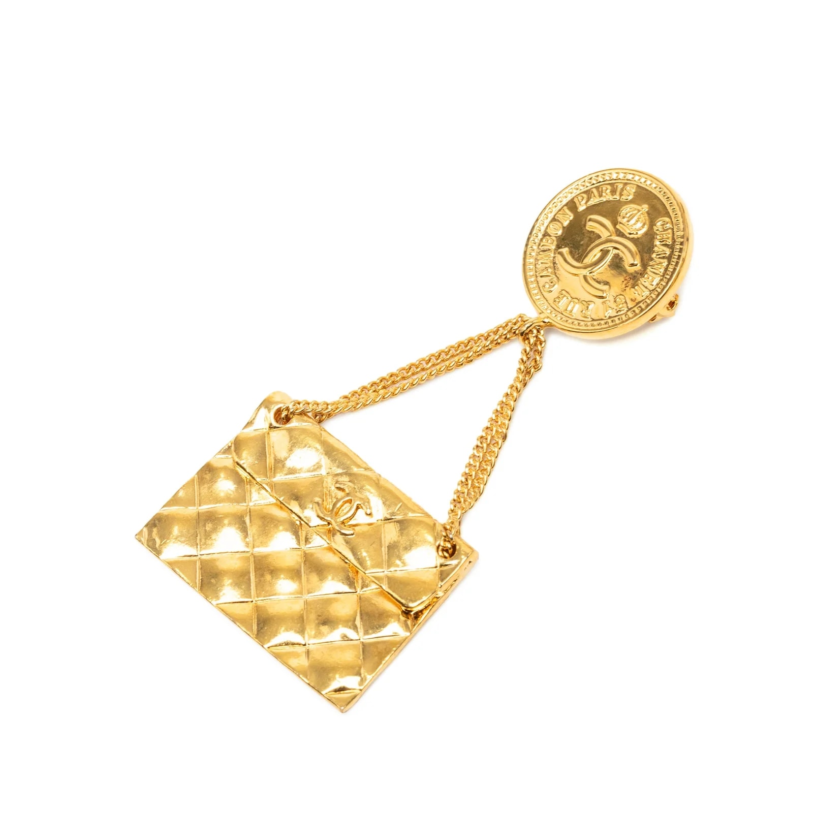 Chanel — CC Flap Bag Medallion Brooch — Jewelry — resale