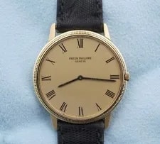 18k Yellow Gold Patek Philippe Calatrava Automatic 35mm 3590 Papers W773 2