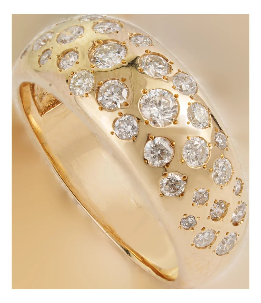 VR Jewels — Contemporary Wide Band Bombe in 14k Solid Size 4 — Jewelry — resale