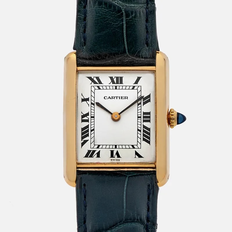 1970s Cartier Tank in 18k Yellow Gold With Deployant Clasp — Watch — deal