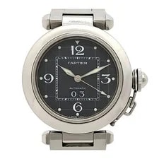 Cartier — Cartier Pasha C W31053M7 Stainless Steel 35mm Black Dial Automatic 2004 #TSW1390 — Watch — resale