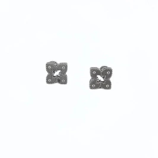 Roberto Coin — Roberto Coin Venetian Princess and Finish Flower Stud — Jewelry — resale