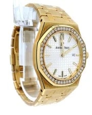 Audemars Piguet Royal Oak 67651BA 18k Yellow Gold Diamond Bezel Warranty Card 3