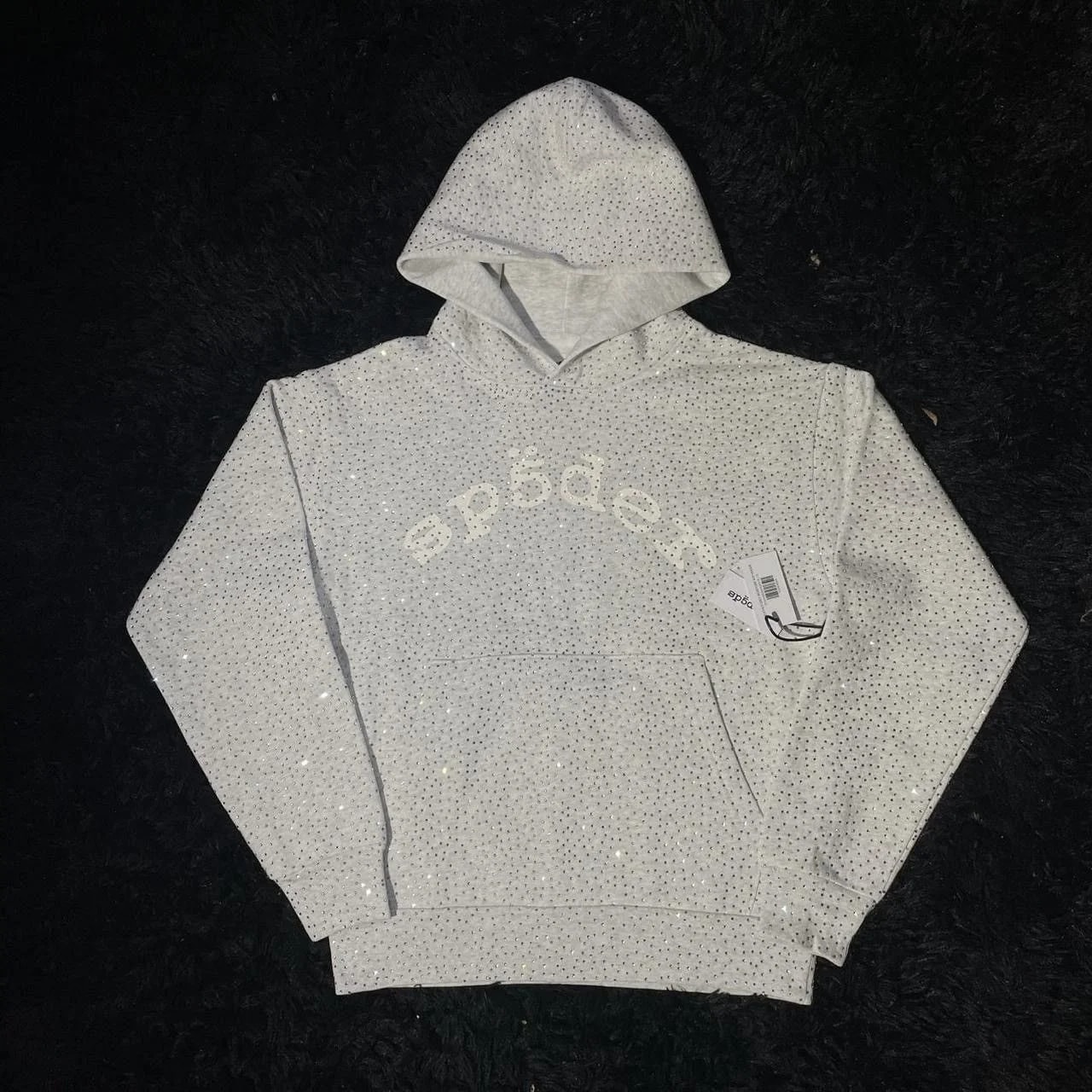 Sp5der VVS Rhinestone Hoodie 2