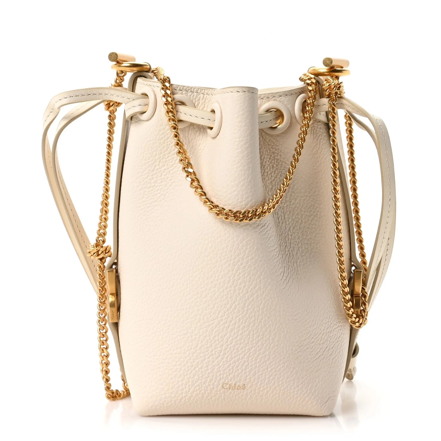 Chloé — Grained Micro Marcie Bucket Misty — Handbag — resale