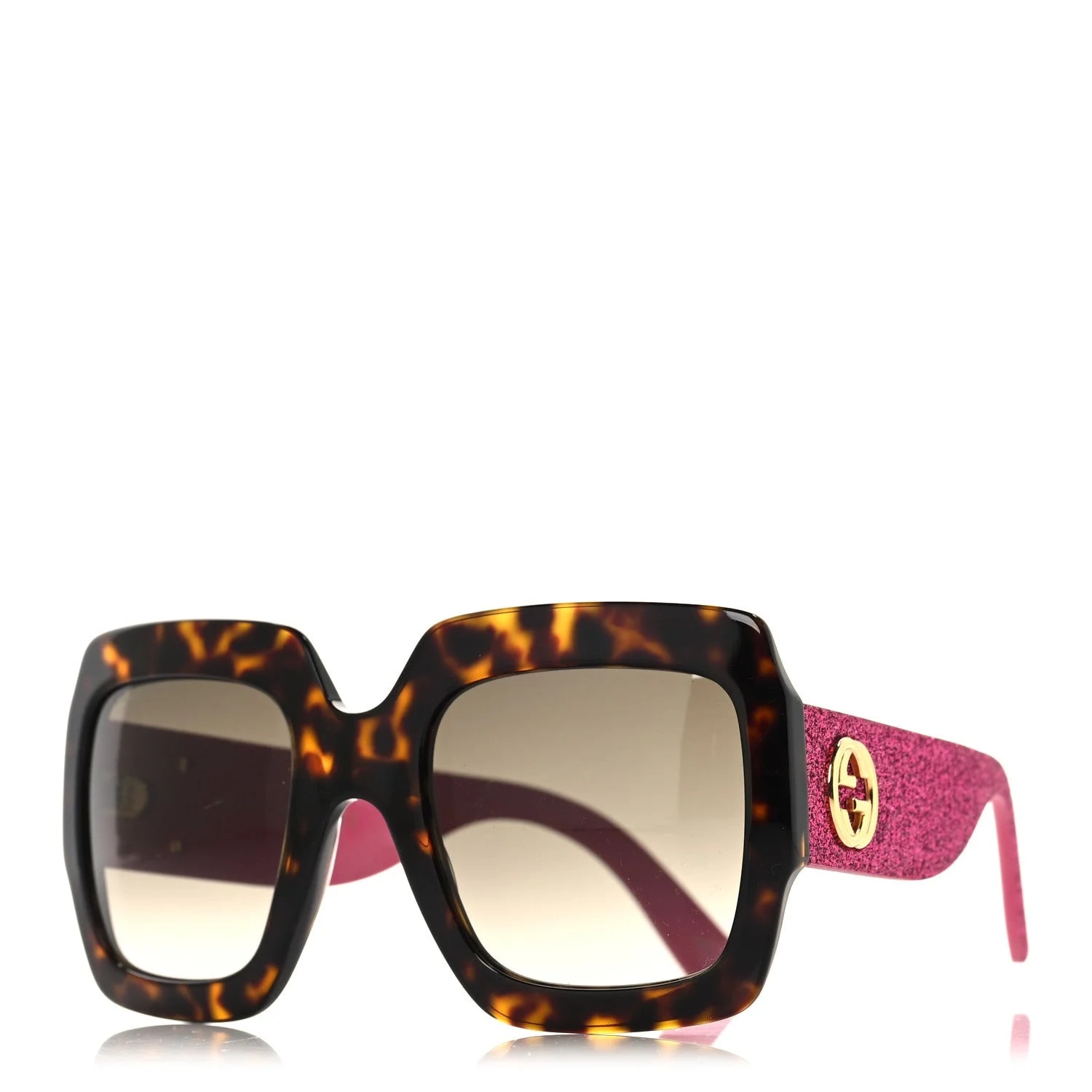 Gucci — Square Frame GG0102S Sunglasses Glitter — Accessory — resale