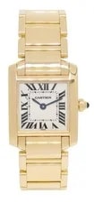 Cartier Tank Francaise Small 18k Yellow Gold Ivory Dial Quartz 2385 2
