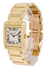 Cartier Tank Francaise Small 18k Yellow Gold Ivory Dial Quartz 2385 3