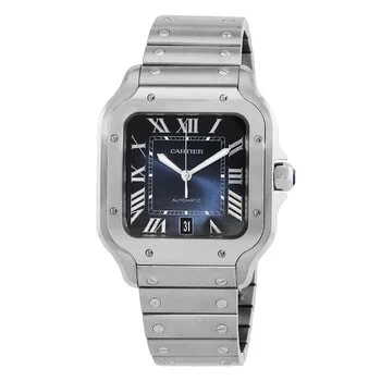 Cartier Santos Large Model Automatic Black Dial WSSA0096 2