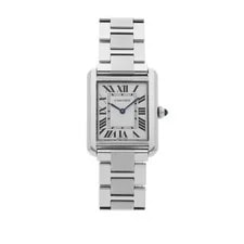 Cartier — Cartier Tank Solo Steel Quartz Rectangle Silver Dial Bracelet W5200013 — Watch — resale