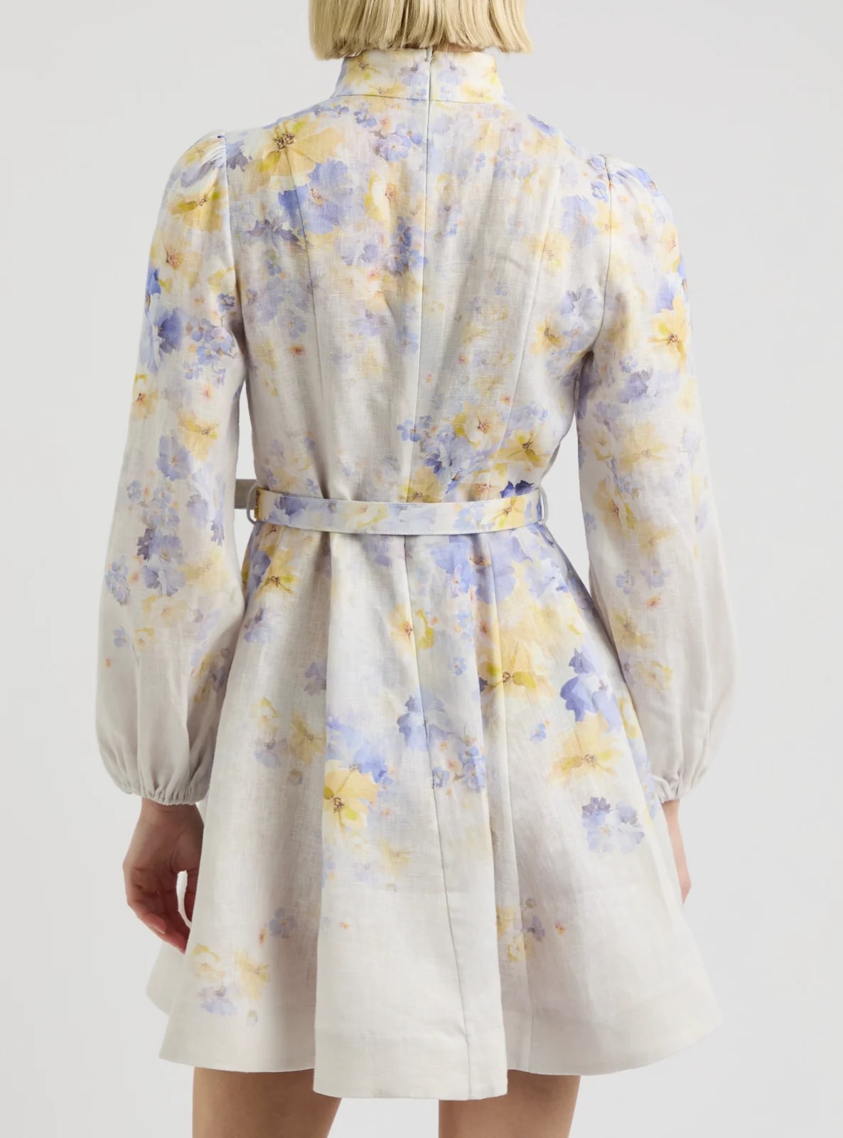 Zimmermann Crush Floral-Print Belted Mini Dress 4