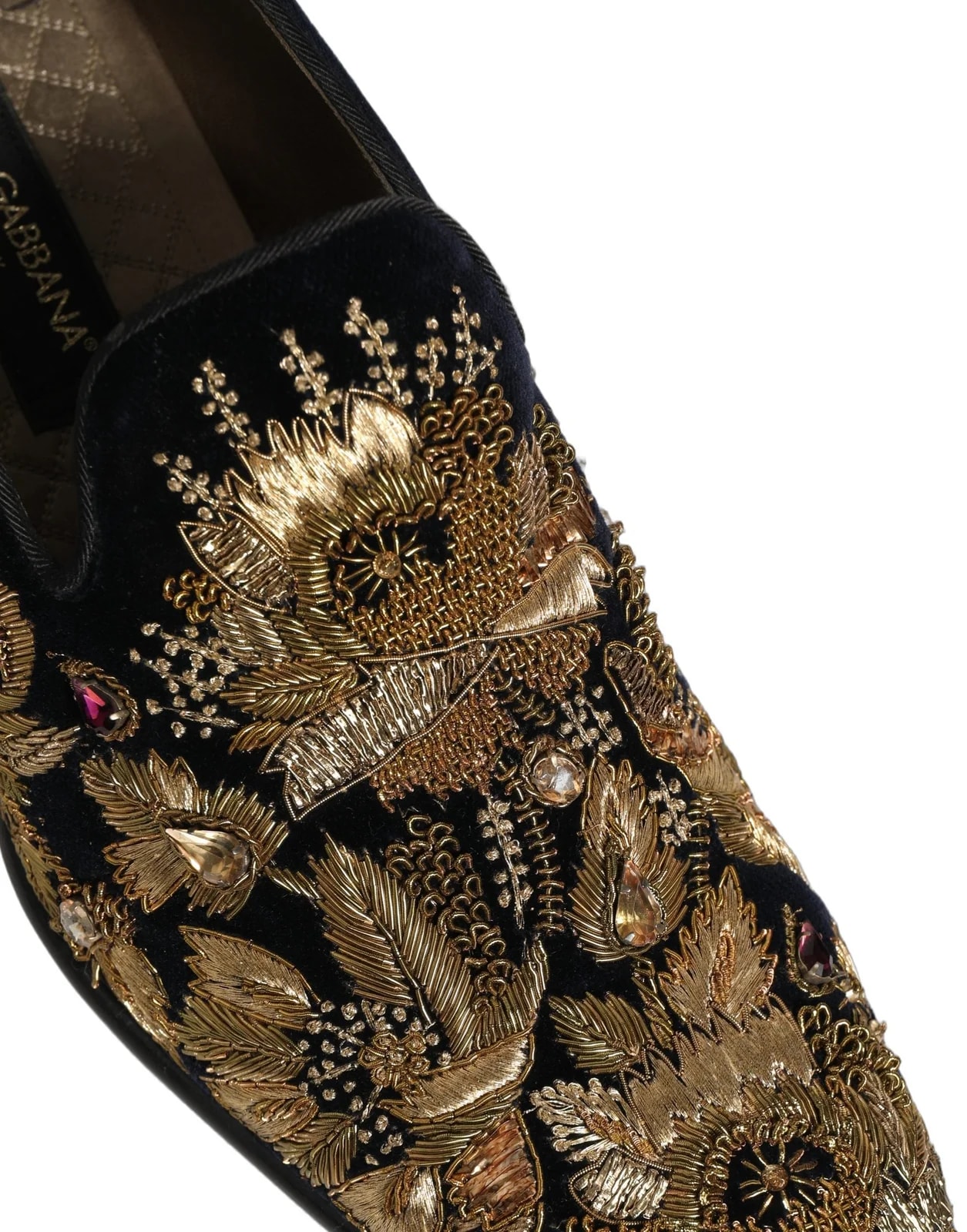 Dolce & Gabbana — Dolce & Gabbana Embroidery Dress Loafers Shoes — Designer Shoe — resale