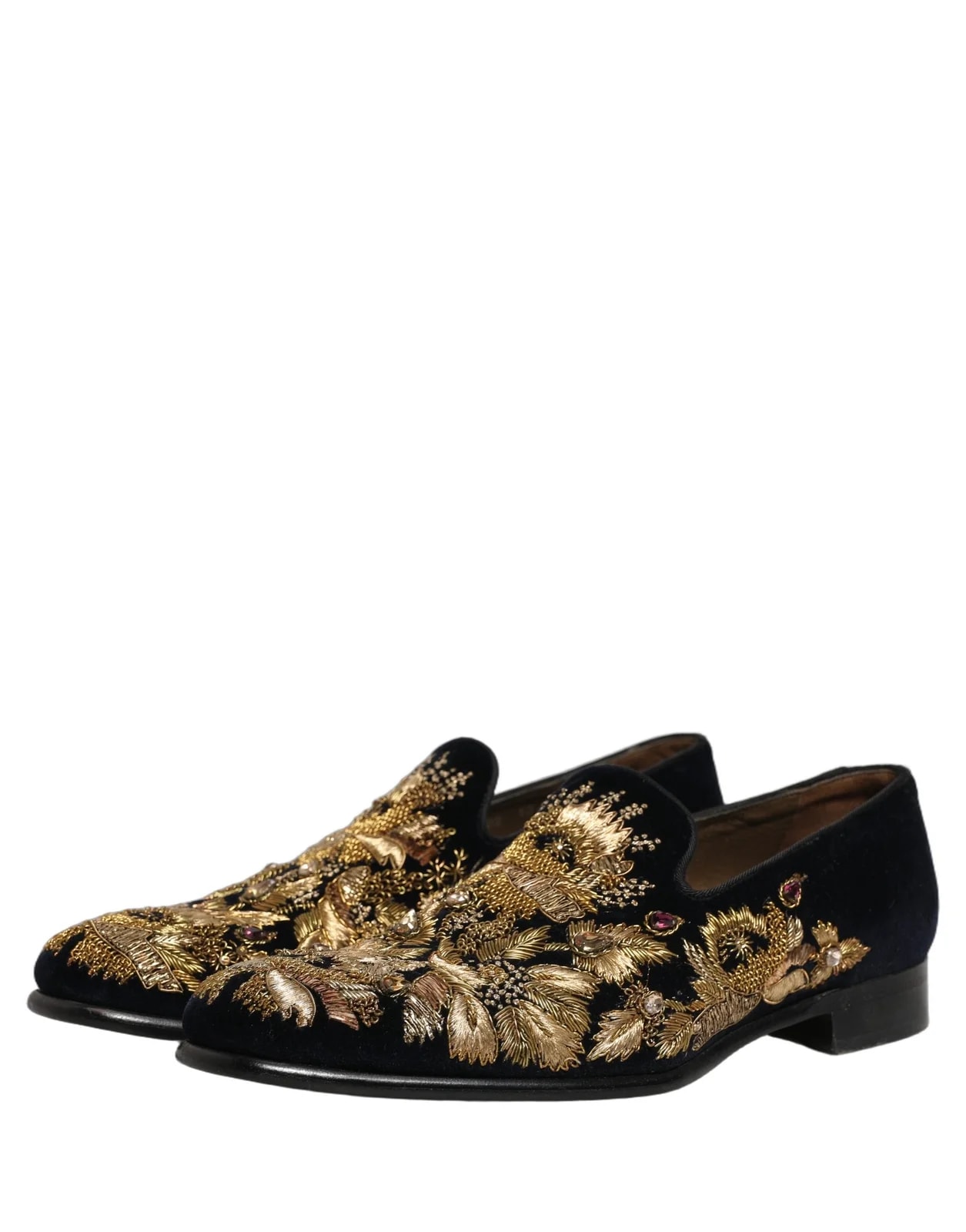 Dolce & Gabbana Embroidery Dress Loafers Shoes 4