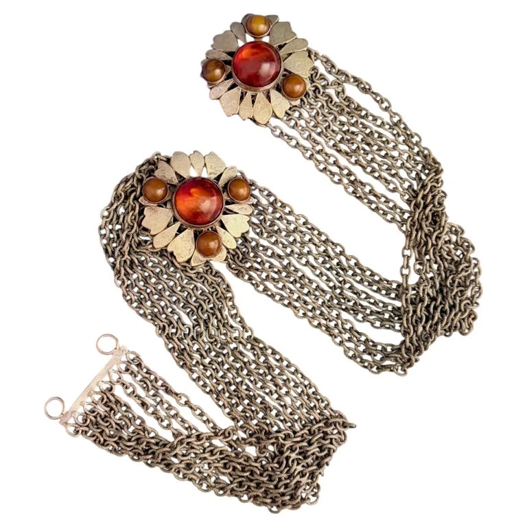 Roger Scemama for Yves Saint Laurent, Yves Saint Laurent — Yves Saint Laurent YSL Roger Scemama 1968 Haute Couture Cabochon Belt — Accessory — resale