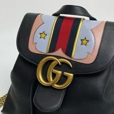 Gucci GG Marmont Medium Backpack Star Heart Web Stripe 2