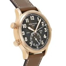 Patek Philippe Calatrava Pilot Travel Time 5524R-001 Brown Soleil 736538 3