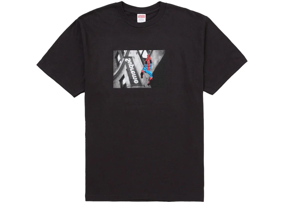 Supreme — Supreme Logo Spiderman T Shirt — streetwear — resale