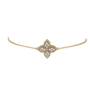 Roberto Coin — Princess Flower 18K Yellow Gold With Diamonds — Jewelry — resale