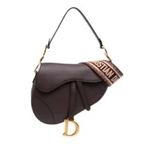 Dior — Dior Mini Grained Saddle Dark — Handbag — resale