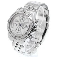 Breitling Chronomat Evolution A13356 Automatic 43mm Papers Silver Chronograph 3