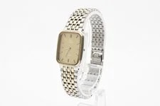 Omega de Ville 1387 Silver Gold Dial 20mm Quartz Japan 4