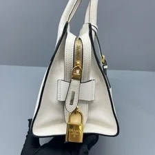 Auth Prada Logo Plate Keys Lock 2