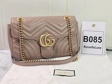 Authentic Gucci GG Marmont Medium Chevron Hardware 3