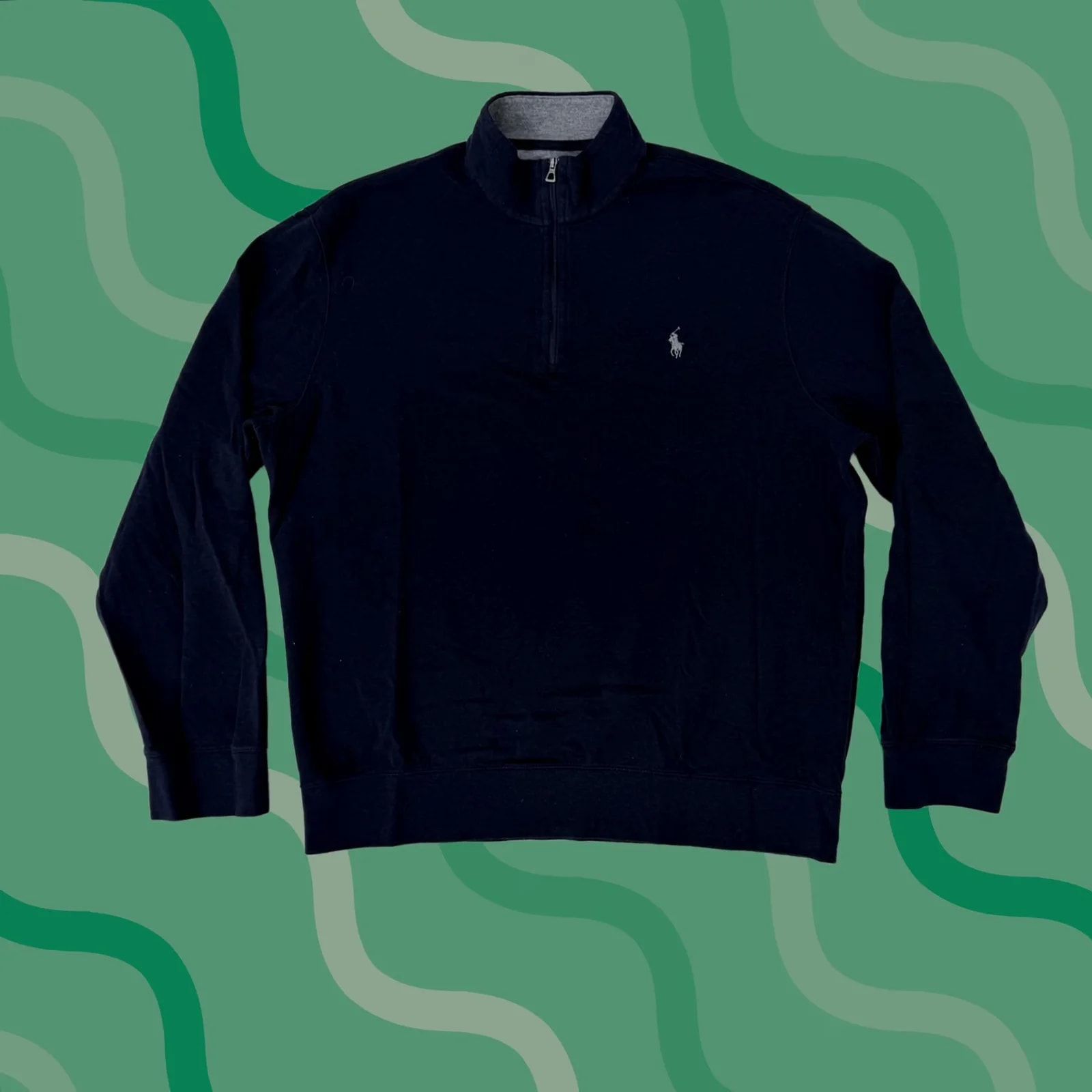 Polo Ralph Lauren — Polo Ralph Lauren Large Quarter Zip Sweatshirt Pony Logo — streetwear — resale