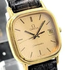 Omega Seamaster Quartz Square Gold 2