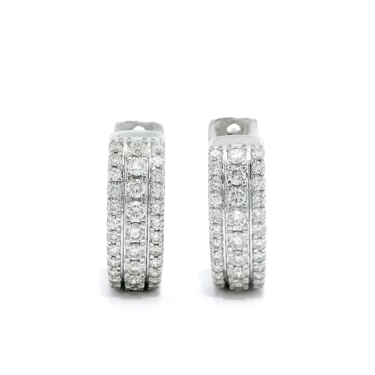 Michael Werdiger — Michael Werdiger 3-Row Huggie Hoops — Jewelry — resale