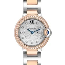 Cartier — Cartier Ballon Bleu 28 Steel Rose Gold Diamond WE902076 — Watch — resale