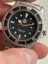 TAG Heuer 2000 Professional 973.006F Quartz Black From JP 3