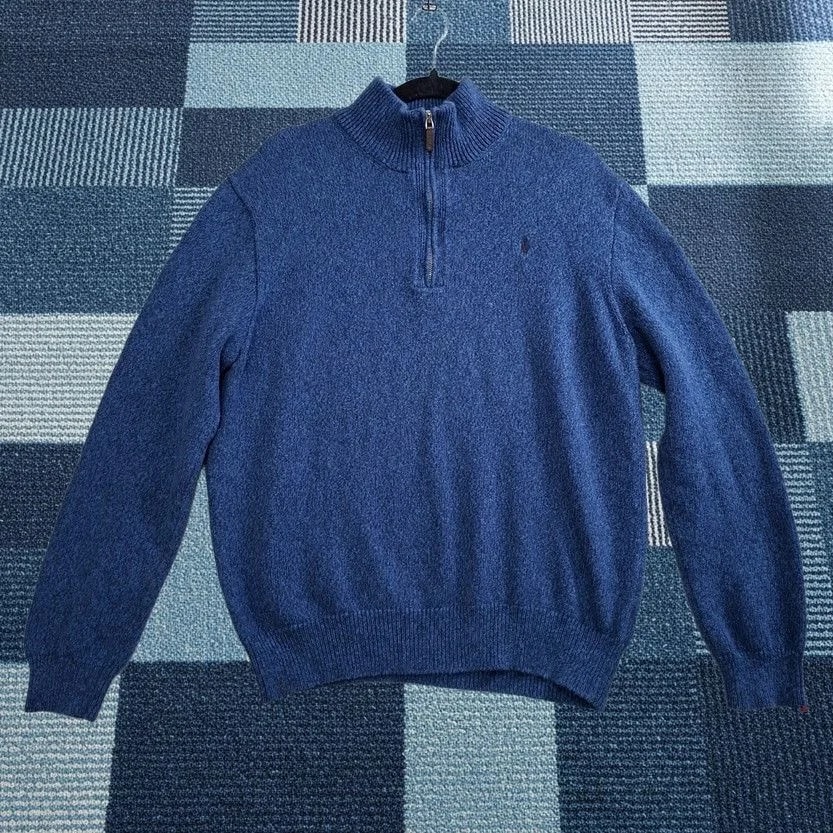 Polo Ralph Lauren — Polo Ralph Lauren Pullover Mock Neck Sweatshirt XL Heather Cotton Logo Classic, Preppy — streetwear — resale