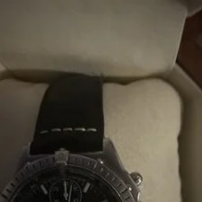 Breitling Chronomat Automatic Chronograph Black Leather Strap With Box 4