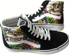 VANS — Vans Sk8-Hi Fruit Skull Skeleton Striped Shoes — Sneaker — resale