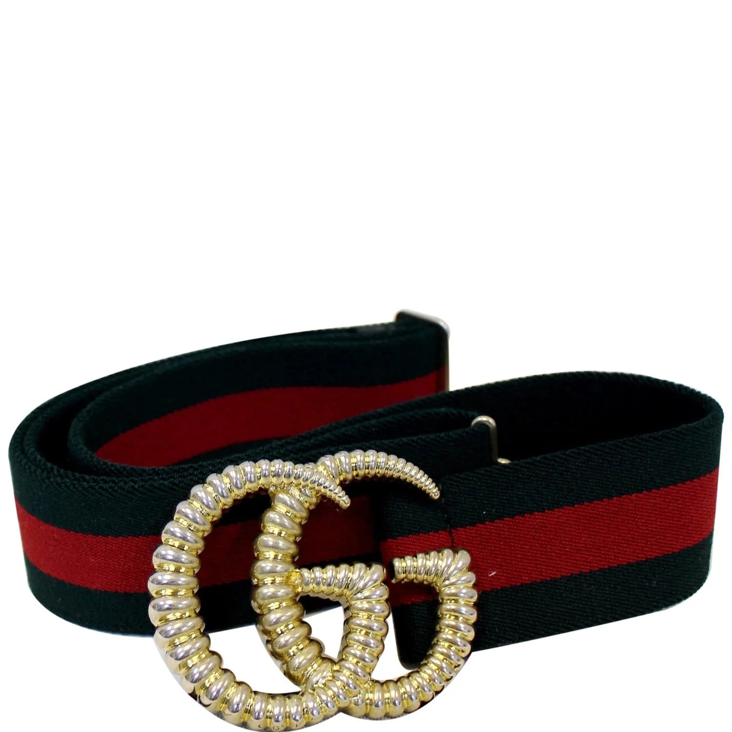 Gucci — Gucci Web Elastic With Torchon Double G Buckle Belt 524101 — Accessory — resale