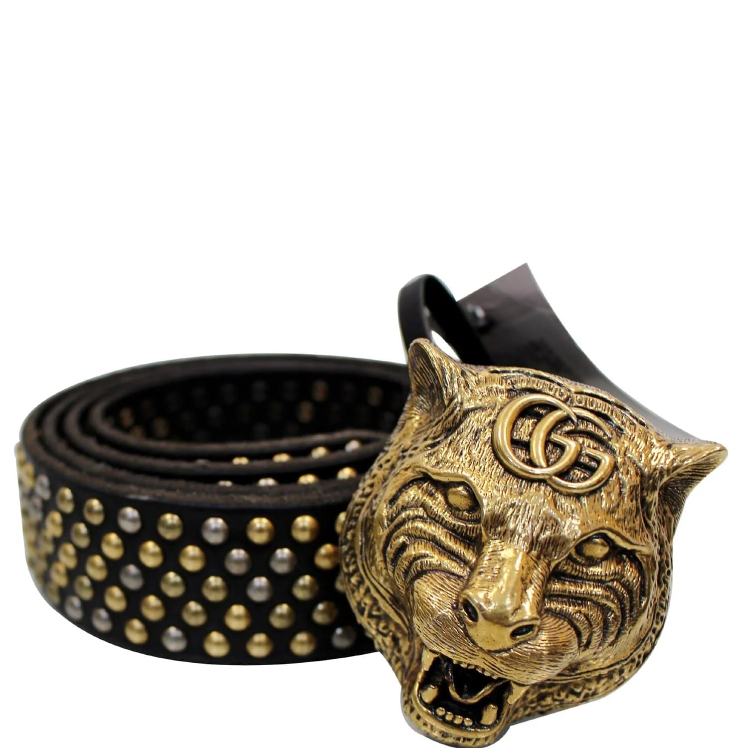 Gucci — Gucci Feline Head Studded Belt 451224 - 15% OFF — Accessory — resale