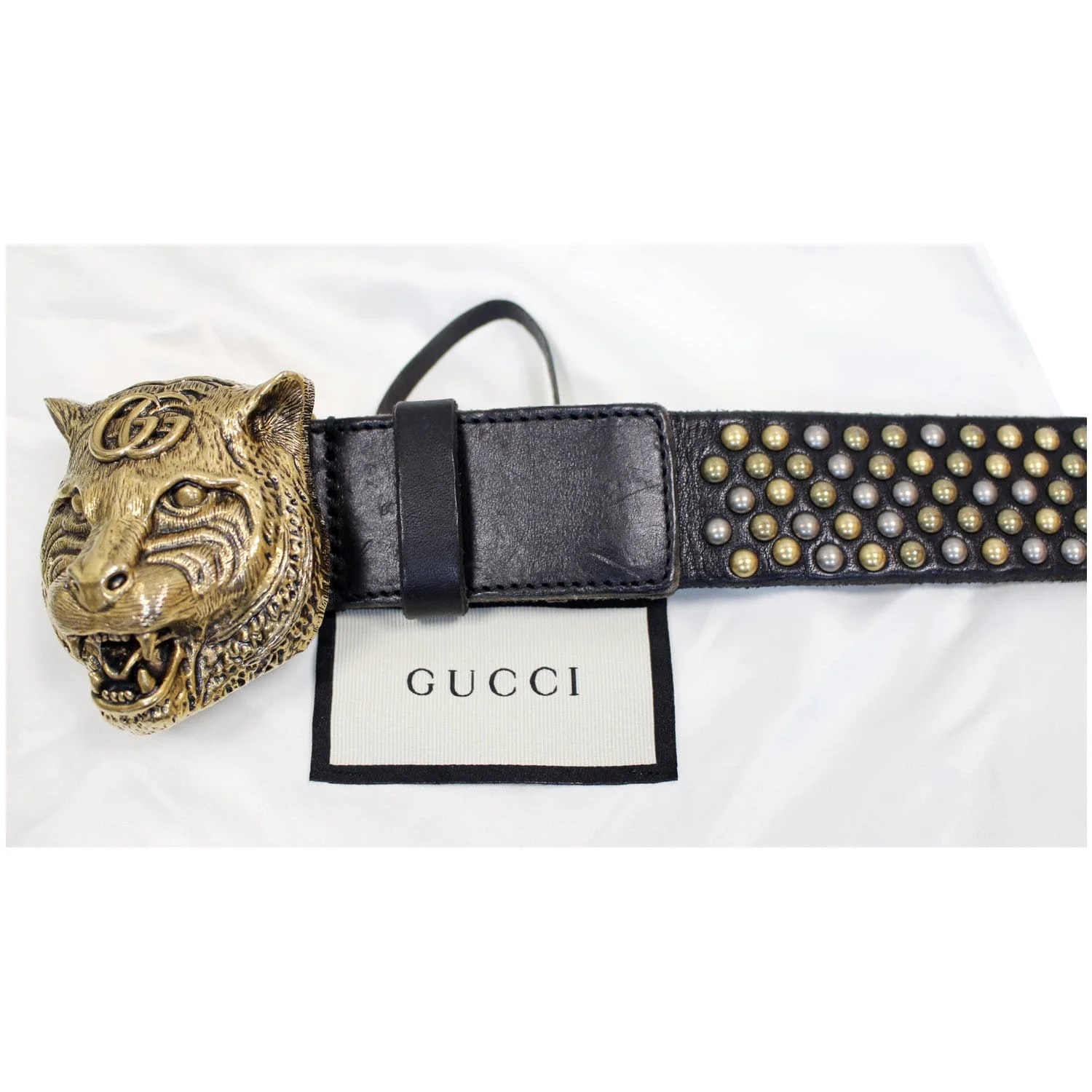 Gucci Feline Head Studded Belt 451224 - 15% OFF 3