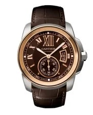 Cartier — Cartier Carlibre 42mm de #3389 #W7100051 Chocolate Dial 18k Rose Gold & Steel — Watch — resale